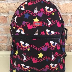 Colorful novelty print Dickies backpack 💙💕💜